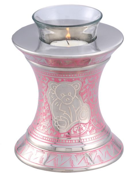 Tealight Teddy Pink