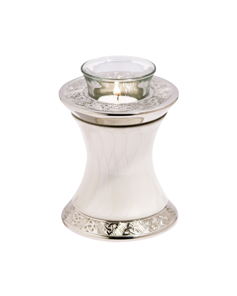 Elegant Pearl White Tealight