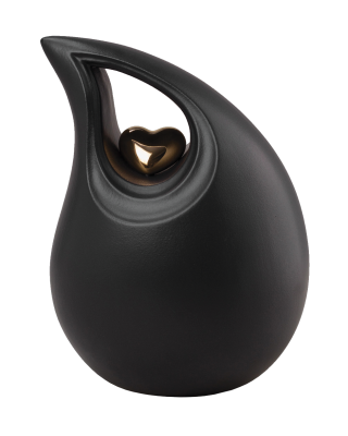 Teardeop Heart Satin Grey